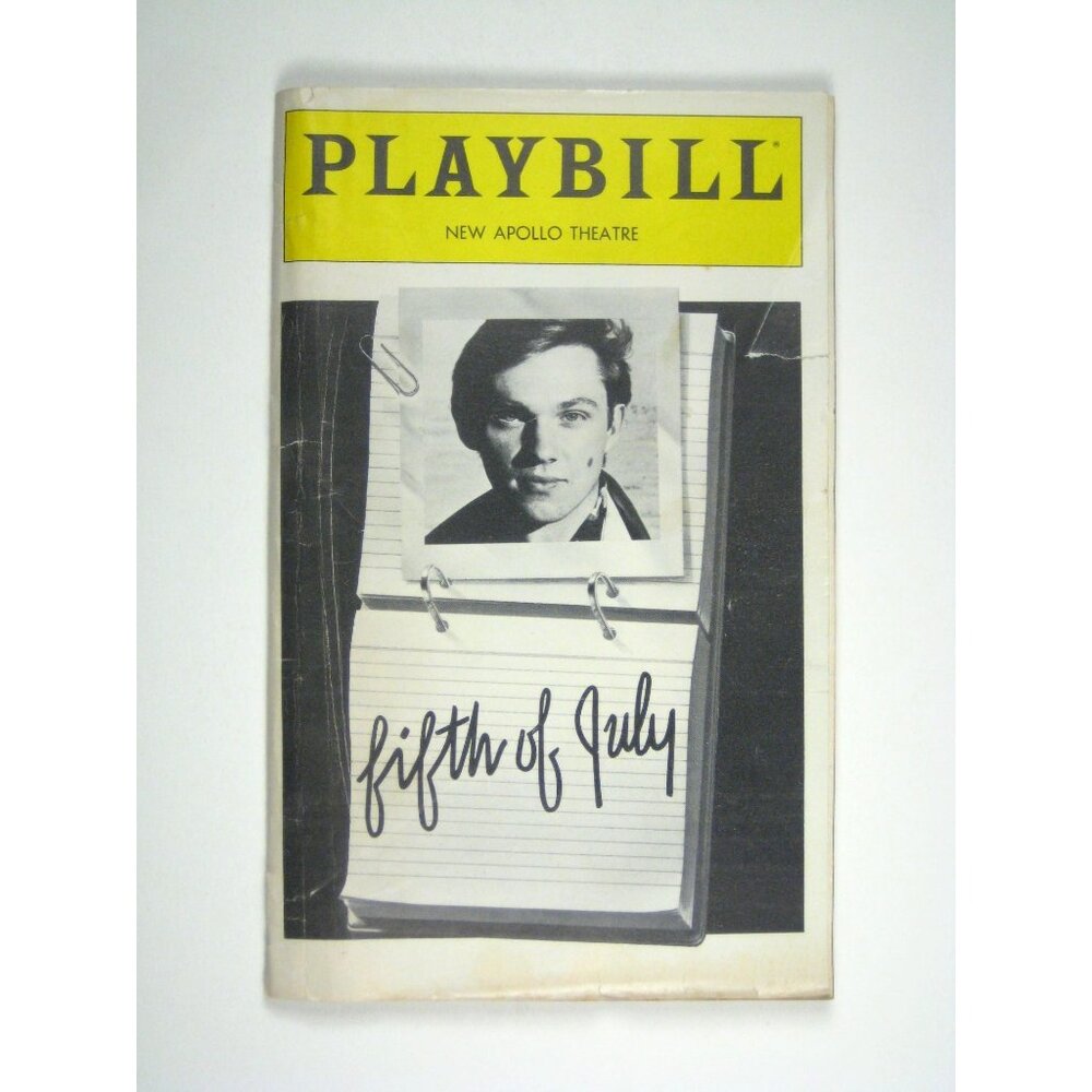 Playbill New Apollo Theatre Fifth Of July Lanford Wilson April 1981 Kurtz TEAR